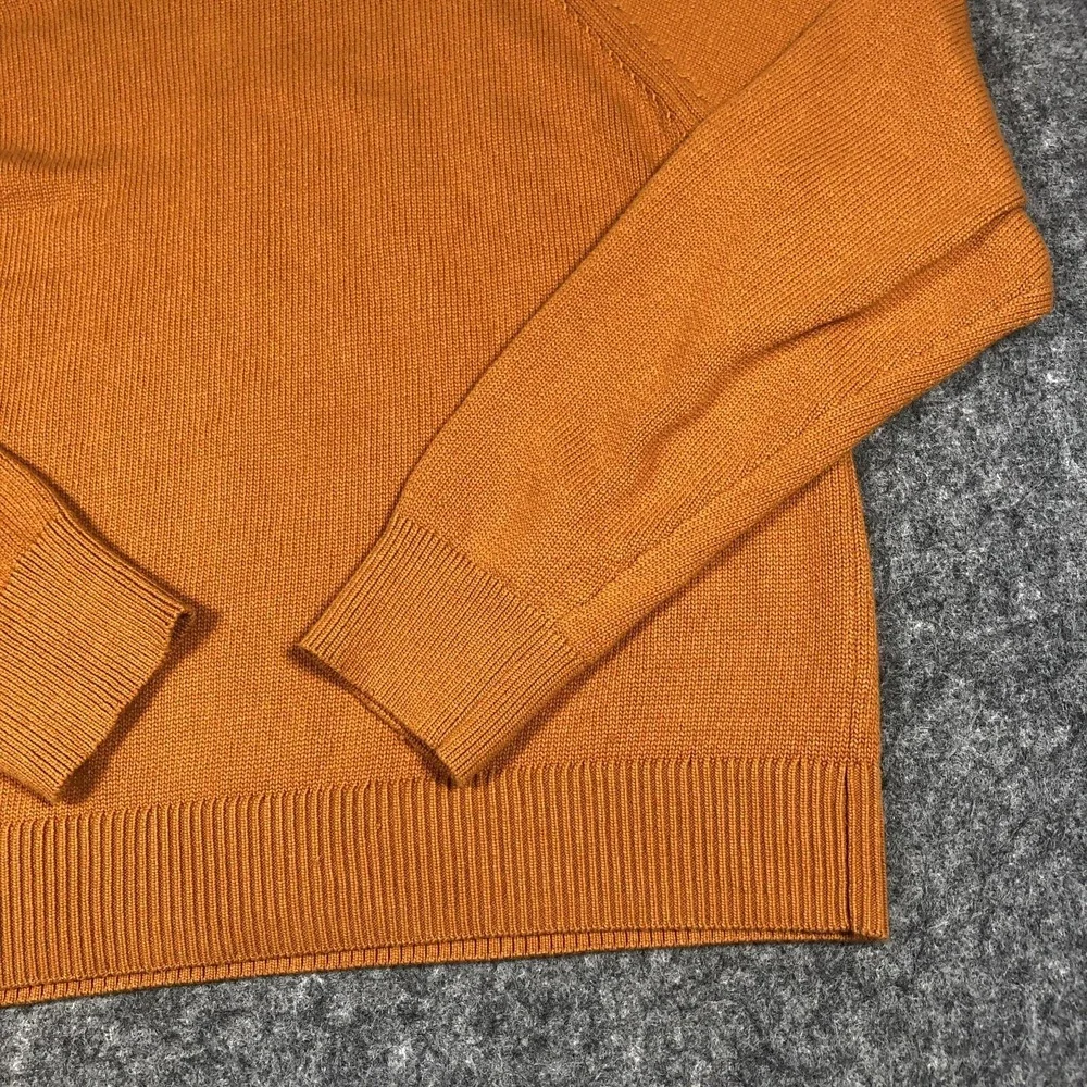 Banana Republic Sweater Mens XL Orange Cotton Blend Crewneck Knit Pullover